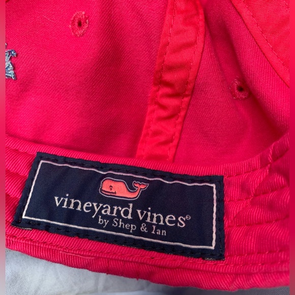 Vineyard Vines hat Hot Pink Classic  adjustable Baseball cap Whale | 1 size - Picture 6 of 6